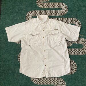 Men’s Columbia PFG Bahama II Short Sleeve Shirt (White)